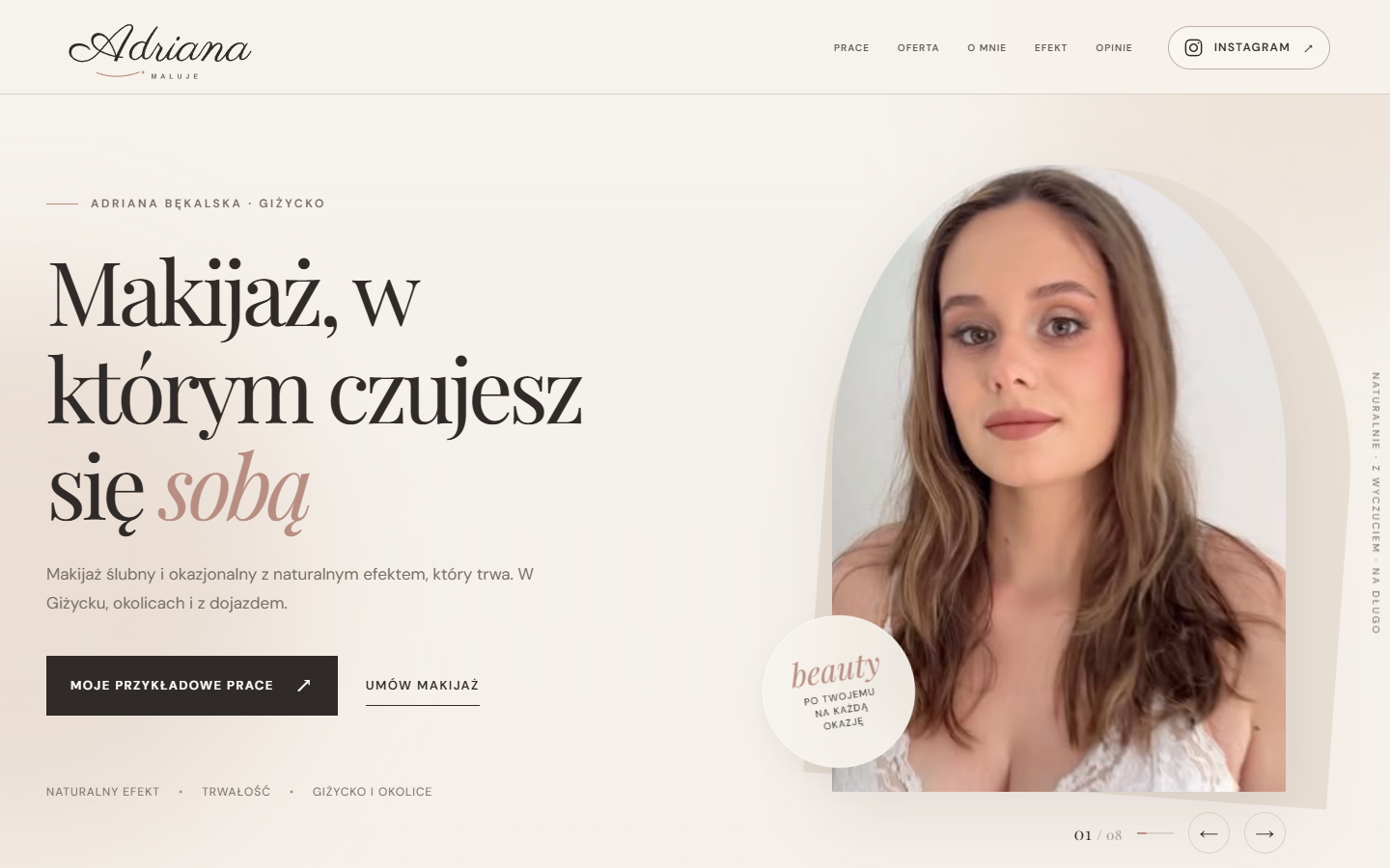 Strona internetowa Adriana Maluje